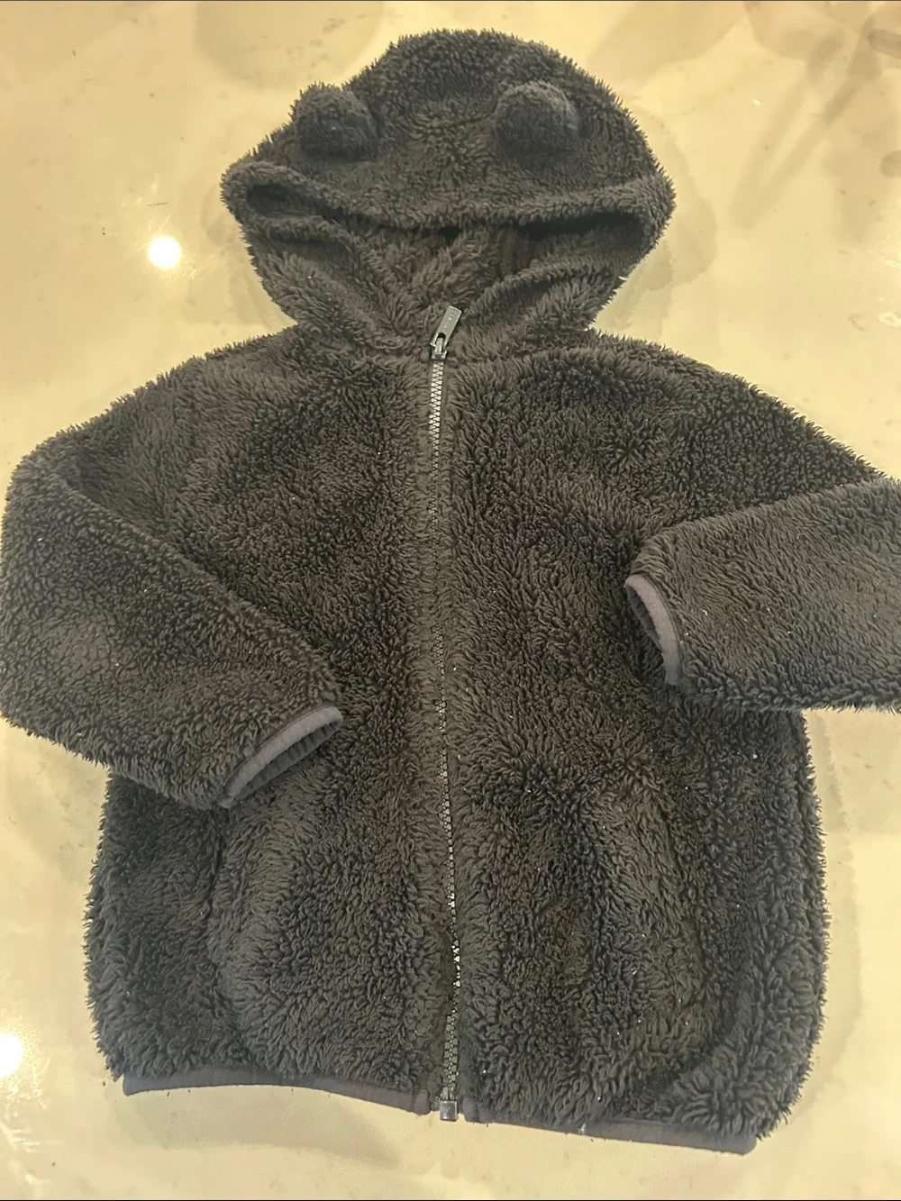 Old Navy Brown Teddy Fleece Hooded One-Piece